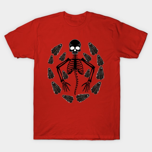 All Hallows Eve Skeleton T-Shirt by MGRCLimon